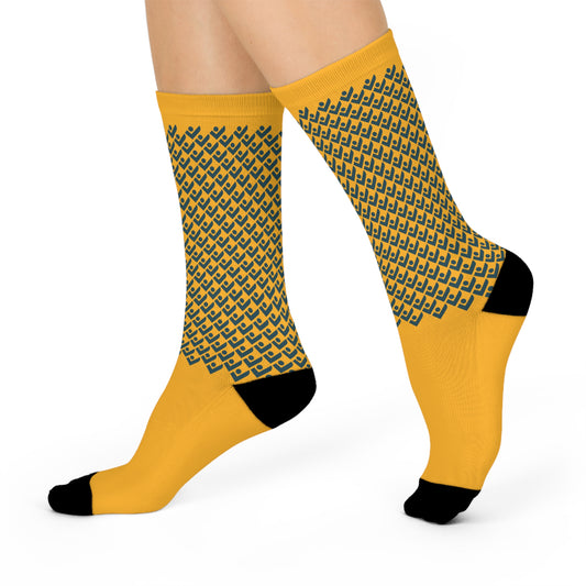 Cushioned Crew Socks (Checks)